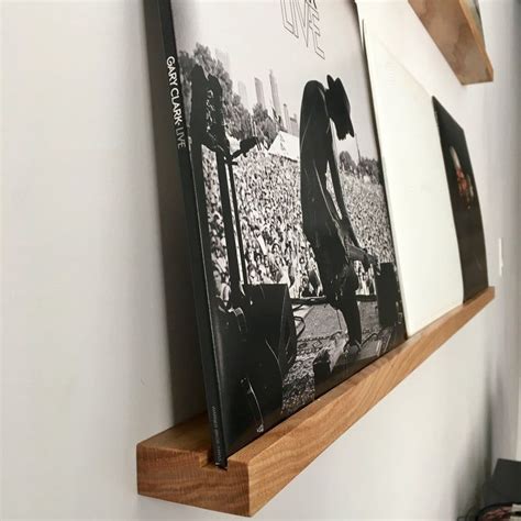 Vinyl Record Collection Display Shelf | Wall-Mounted Wooden Ledge in 2021 | Collection display ...