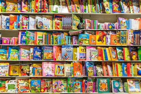 Children Books on Library Shelf Editorial Stock Photo - Image of school, bookcase: 40007123