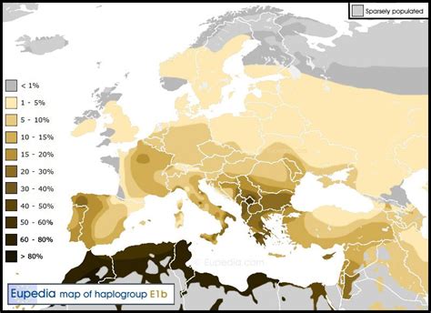 Haplogroup E1b1b (Y-DNA) | History, Map, Historical maps