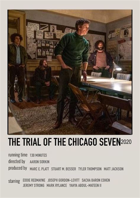 the trial of the chicago seven polaroid poster | Chicago seven, Chicago, Joseph gordon levitt