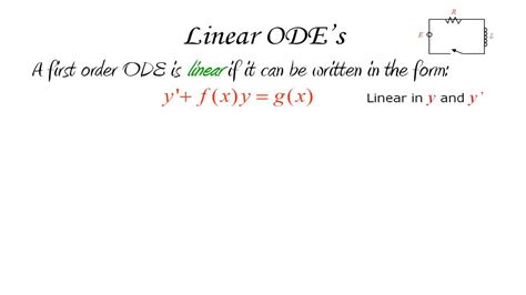 Linear ODE 1 - YouTube