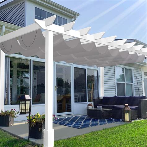 TANG Pergola Replacement Shade Cover Awning Retractable Waterproof for ...