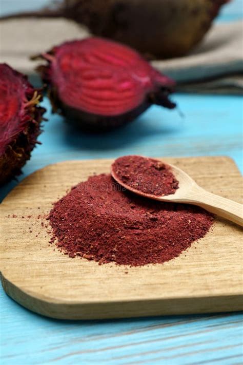 Superfood Beetroot Flour Close-up, Energy and Help Detoxification. Vertical Photo Stock Image ...