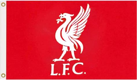 Bandiera con Stemma Ufficiale del Liverpool FC (2019 Premier League), 100% Poliestere e Misure 1 ...