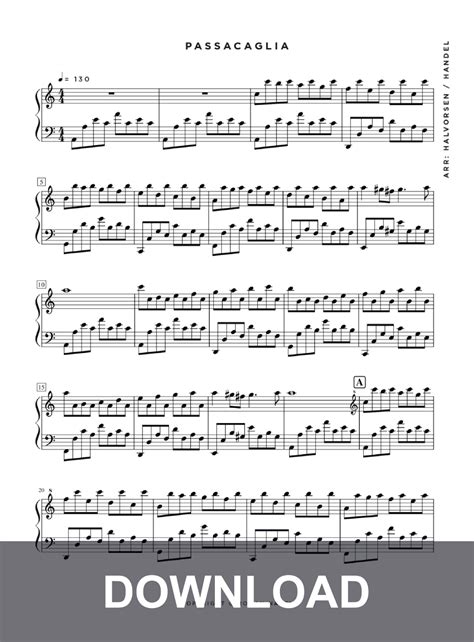 Passacaglia – Sheet Music – Download – Roman Nagel