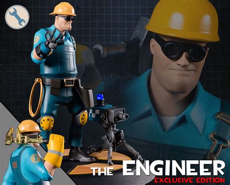 Team Fortress 2: The BLU Engineer Exclusive Statue | Gaming Heads