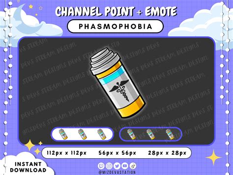 Phasmophobia Channel Point Sanity Pills Emote Twitch - Etsy