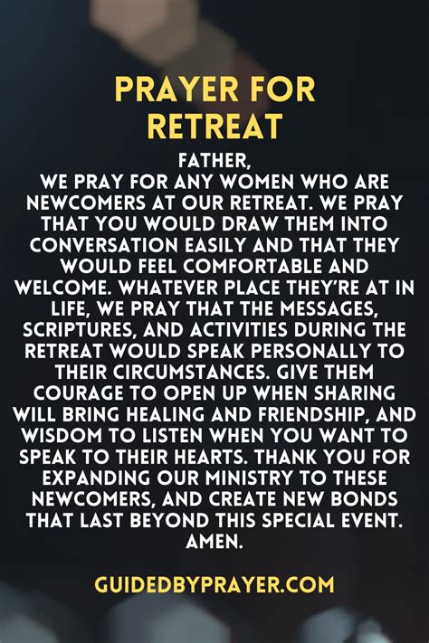 Prayer For Retreat – Guided by Prayer