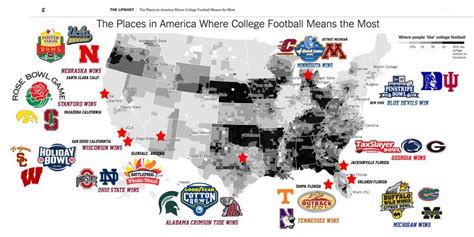 College Football Teams Map