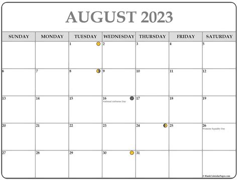 August Calendar 2023 With Lunar Calendar - PELAJARAN