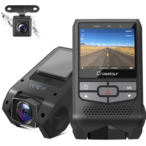 Buy Dash Cam Front and Rear Crosstour Dual Dash Camera for Cars 1080P Mini DVR Car Driving ...