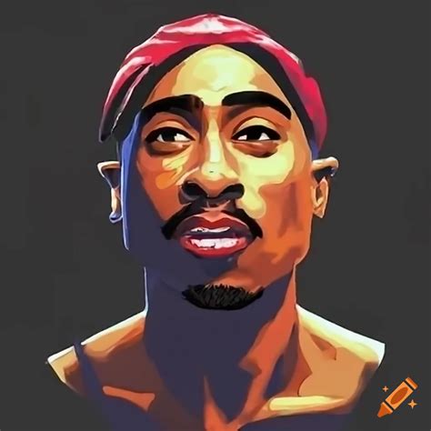 Tupac using the fire emblem on Craiyon