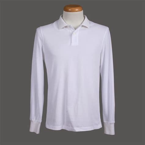 Slim Fit Long Sleeve Polo Shirt I // White | Long sleeve polo, Long sleeve shirts, Sleeves