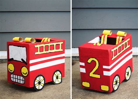 Cardboard Fire Truck Template