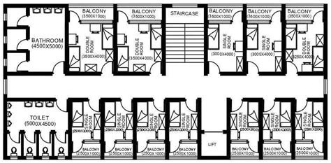 Hostel Design Floor Plan - floorplans.click