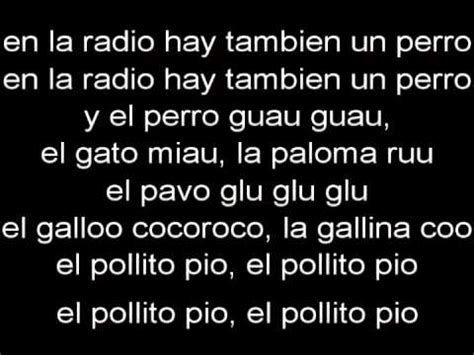 El Pollito Pio Letra En Español - nouveautips