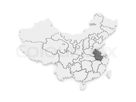 Map of Anhui. China. | Stock image | Colourbox