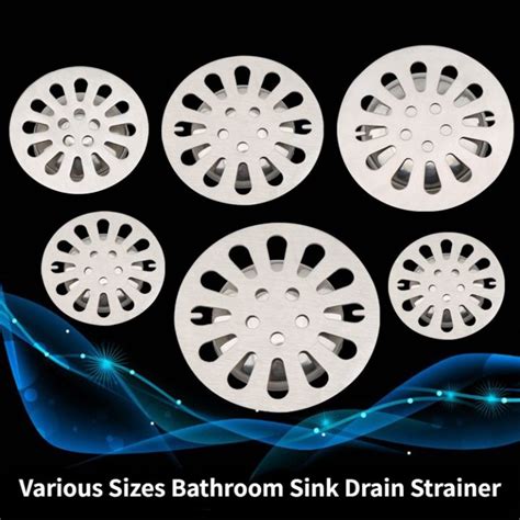 Bathroom Sink Drain Strainer Stainless Steel Floor Drain Cover Shower Floor Drain Filter Mesh ...