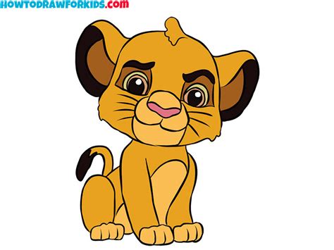 How to Draw Lion King - Easy Drawing Tutorial For Kids