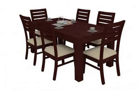 Brown Wooden Dining Table Set at best price in Ahmedabad | ID: 20605654762