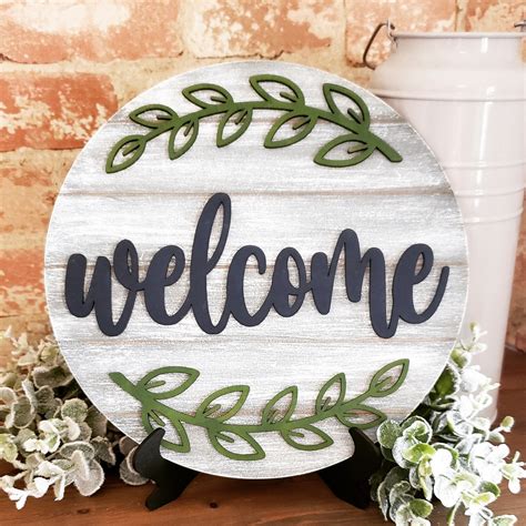 Welcome Wreath Sign - Etsy