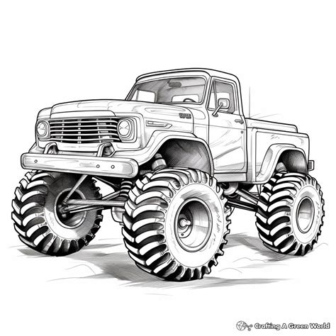 Mud Truck Coloring Pages - Free & Printable!