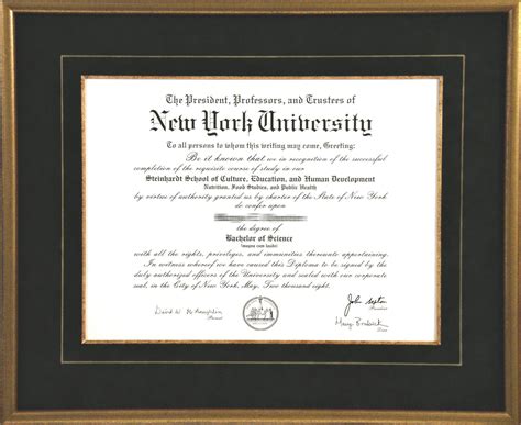 Custom framed New York University diploma | University diploma, College diploma, Diploma