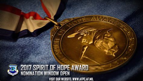 Nomination window open for 2017 Spirit of Hope Award > Air Force's ...