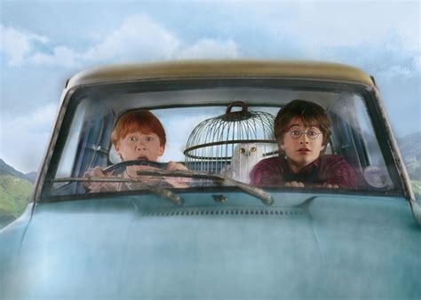 Ron and Harry in the flying car — Harry Potter Fan Zone