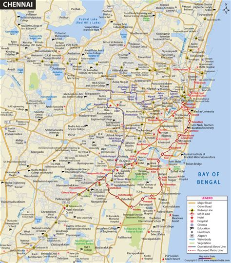 Chennai City Map and Travel Information and Guide