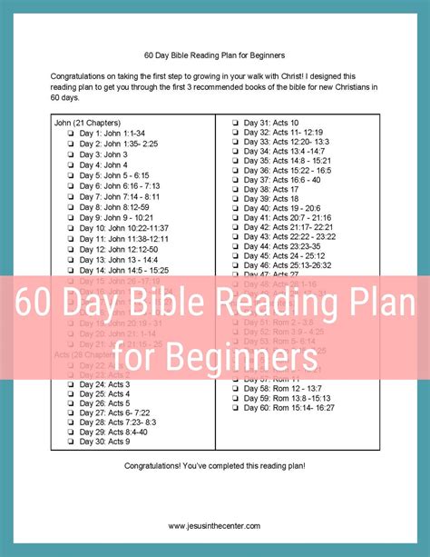 Printable Bible Reading Plan For Beginners – NBKomputer