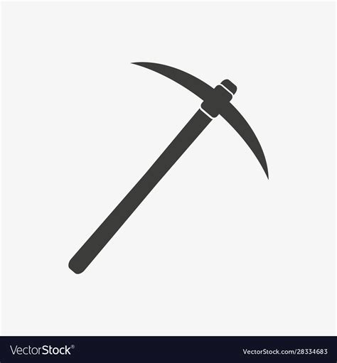 Pickaxe icon pickax symbol flat Royalty Free Vector Image