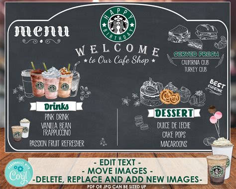 Starbucks Menu Board