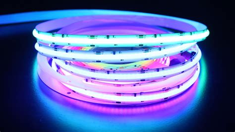 RGBW RGB COB LED Strip 12V 24V 768 840 LEDs/m Flexible High Bright Dotless Colorful FOB LED Tape ...