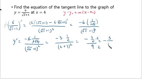 Find the Equation of The Tangent Line - YouTube