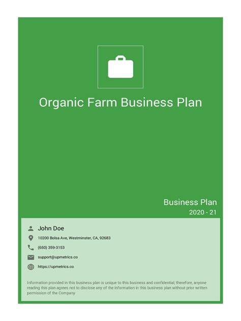 Organic Farm Business Plan Example PDF | PDF | Organic Farming | Farms