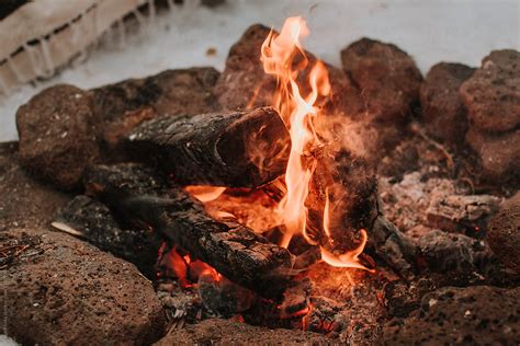 Closeup of Campfire - Stock Image - Everypixel