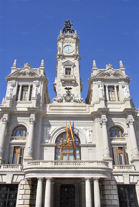 Valencia town hall, Spain ~ Architecture Photos on Creative Market