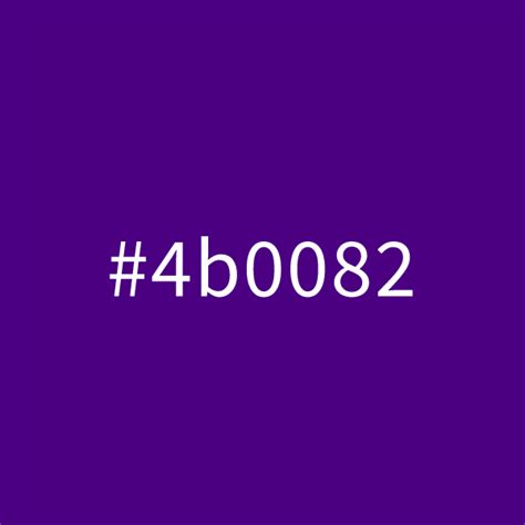 Indigo Color Code is #4b0082