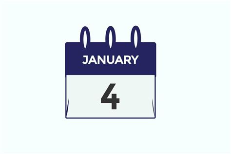 january 4 calendar date reminder,calendar 4 january date template ...