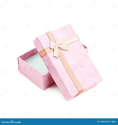 Gift Box with a Bow Isolated Stock Photo - Image of shopping, open ...