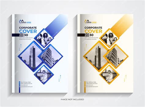 Premium Vector | Creative Corporate Book Cover Design Template Set