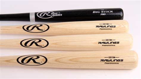 Lot of (4) New Rawlings Baseball Bats with (3) Custom Professional Bats ...