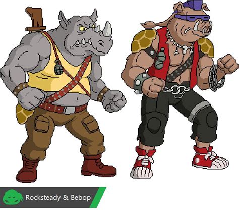 Rocksteady & Bebop | Teenage mutant ninja turtles art, Bebop and rocksteady, Cartoon character ...