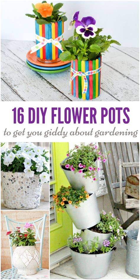 16 DIY Flower Pots to Get You Giddy About Gardening