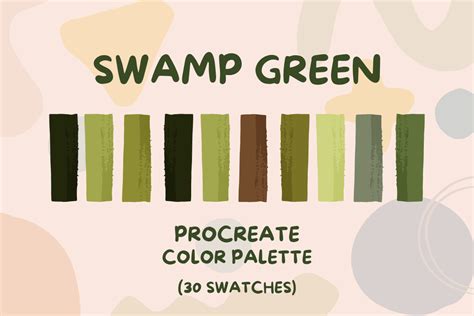 Swamp Green Procreate Color Palette Graphic by SimonByArt · Creative Fabrica