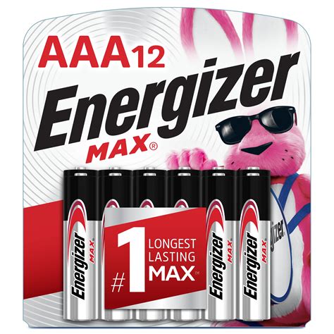 Energizer MAX AAA Batteries (12 Pack), Triple A Alkaline Batteries ...