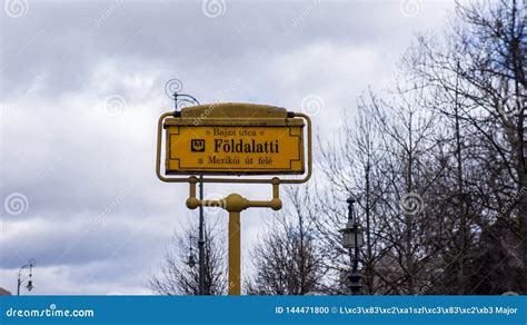 The Sign Of The Metro Stop Of Metro Line M1 In Budapest Editorial Image - Image of brick ...