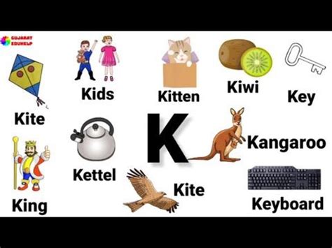 K Letter words in English | Words starting with Letter K | K Letter words with pictures ...