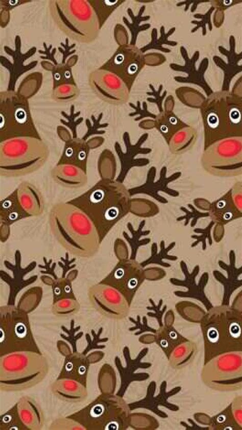 CHRISTMAS REINDEER BACKGROUND | Wallpaper iphone christmas, Christmas ...